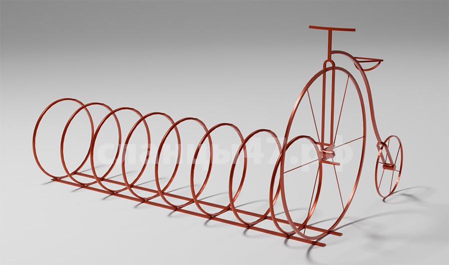 Велопарковка со стилизованным велосипедом